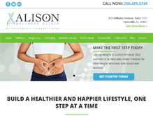 Tablet Screenshot of alisonwellnessclinic.com